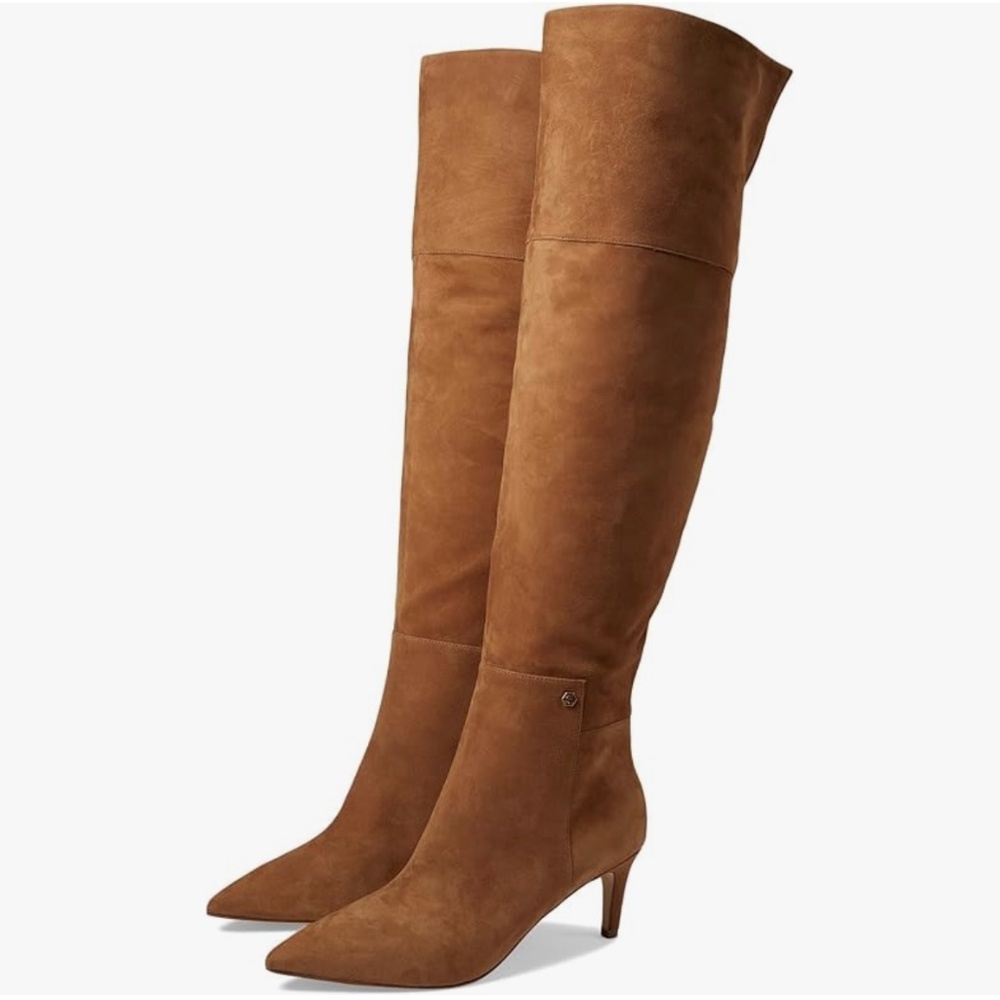 Cole Haan Vandam Over the Knee Boots Honey Suede Size 8